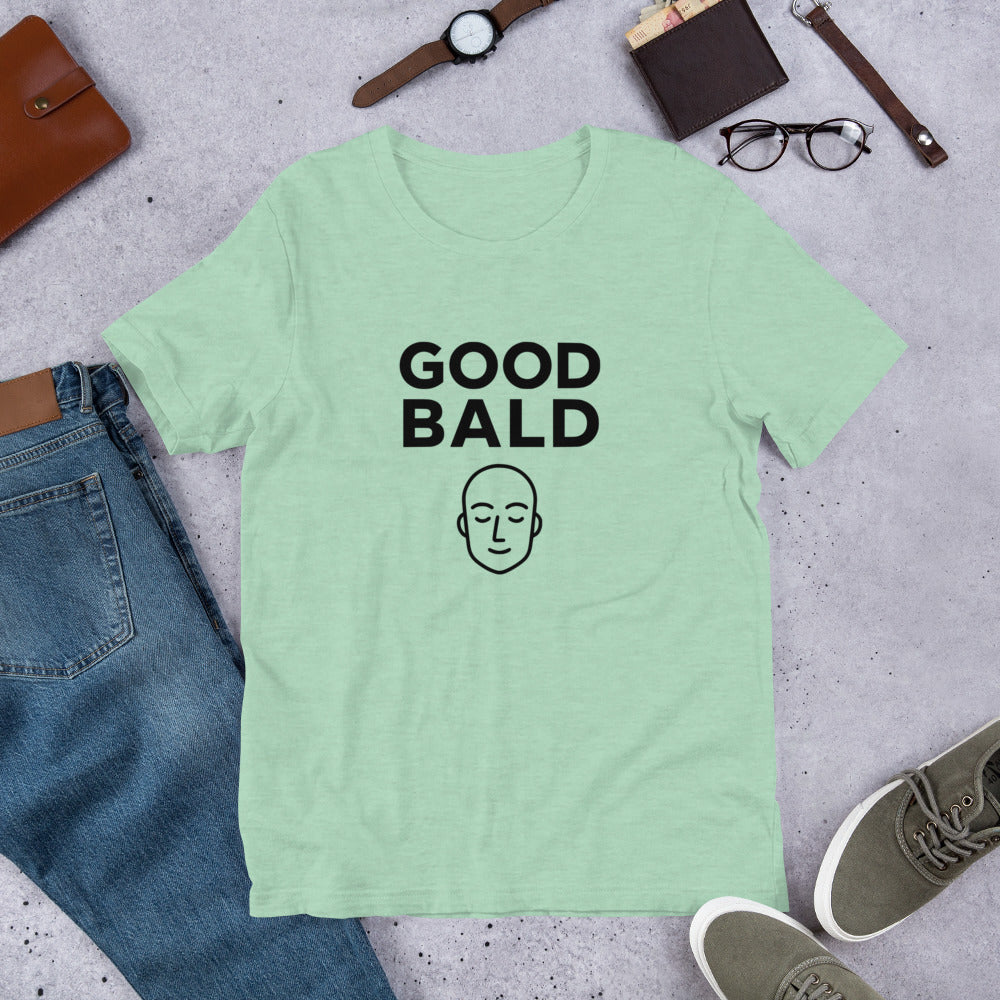 Good Bald unisex t-shirt, heather mint, front