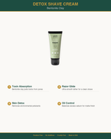 Good Bald Detox bentonite clay shave cream key benefits